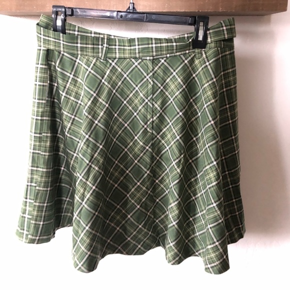 ModCloth Princess Highway|Olive plaid mini skirt!Clueless 90’s style 🫶🏻NWT - Picture 2 of 14
